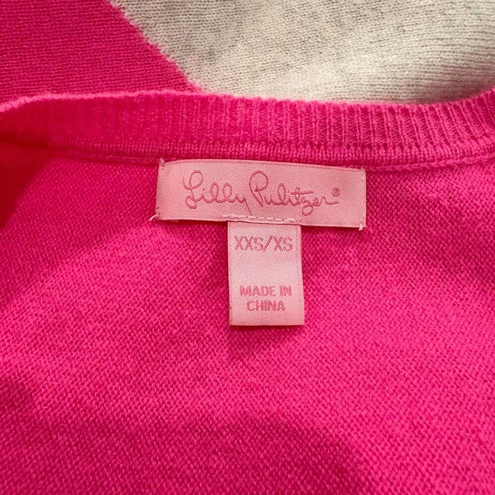 Lilly Pulitzer Napa Sweater 100% Cashmere V Neck Pullover XS $228.00 - Picture 7 of 8